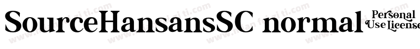 SourceHansansSC normal1字体转换